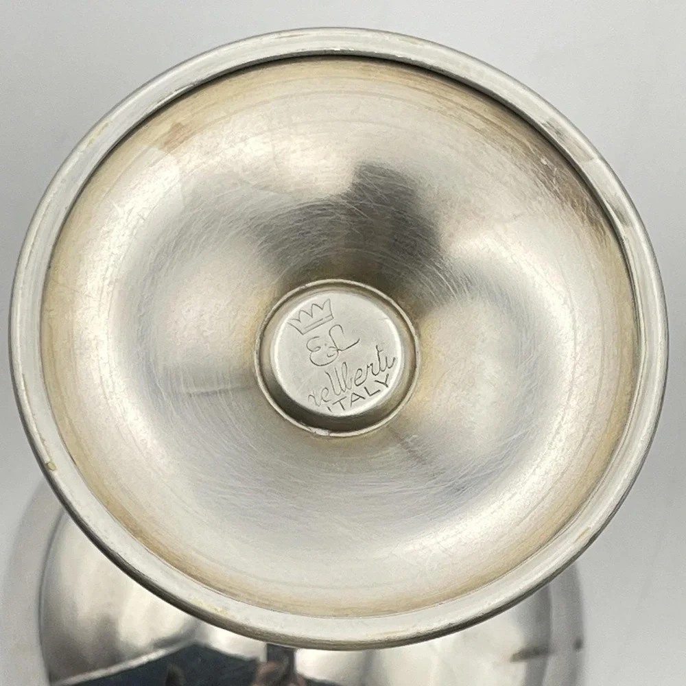 Vintage E.P. Zeller Italy Silver Plated Champagne Coupe Sherbet Goblet 6